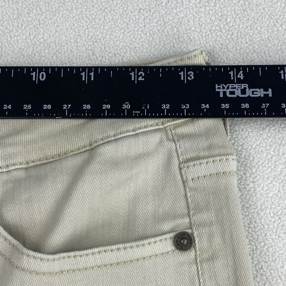 OAT New York High Rise Wide Leg Crop Pants Womens 4 Raw Hem 27W Oatmilk Spring - Picture 9 of 16